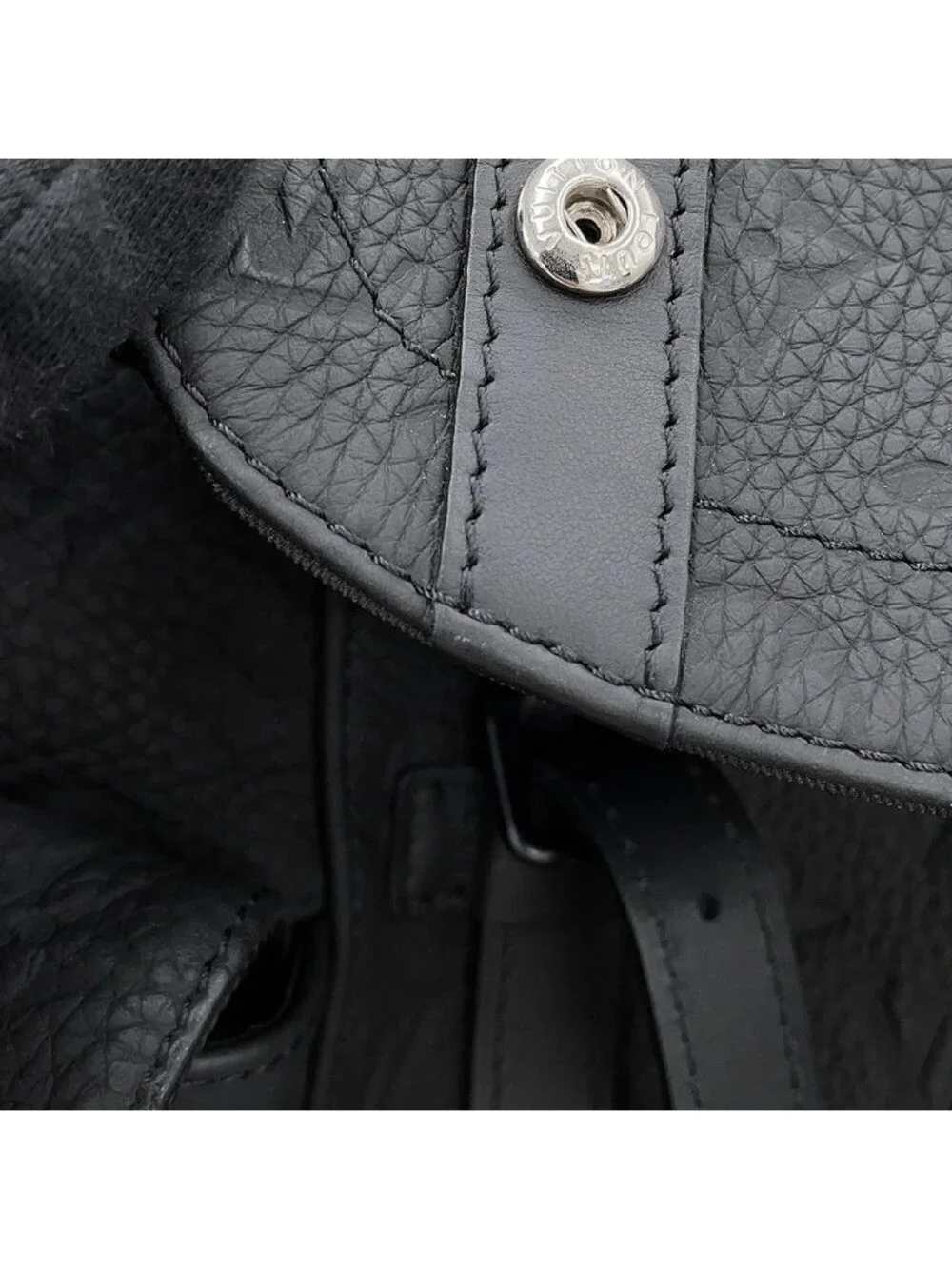Louis Vuitton Backpack Monogram Taurillon Christopher PM Black